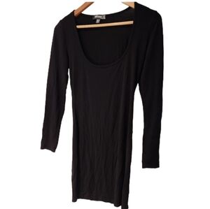 Misguided Med Black Basic Mini‎ Long Sleeve Guc